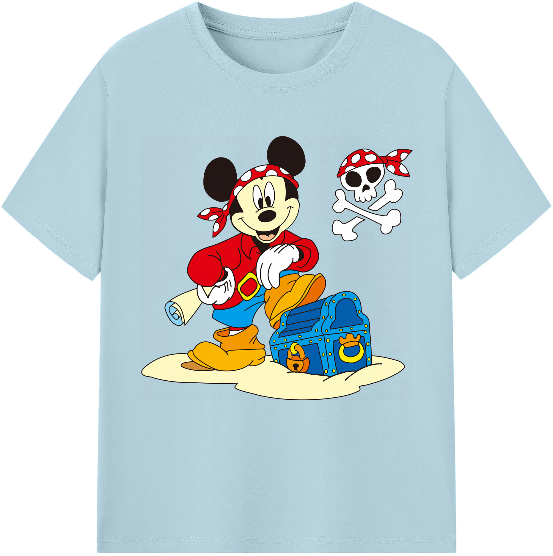 （画像用） ミッキーマウス Mickey Mouse 綿100％半袖Tシャツ（フロントプリント）